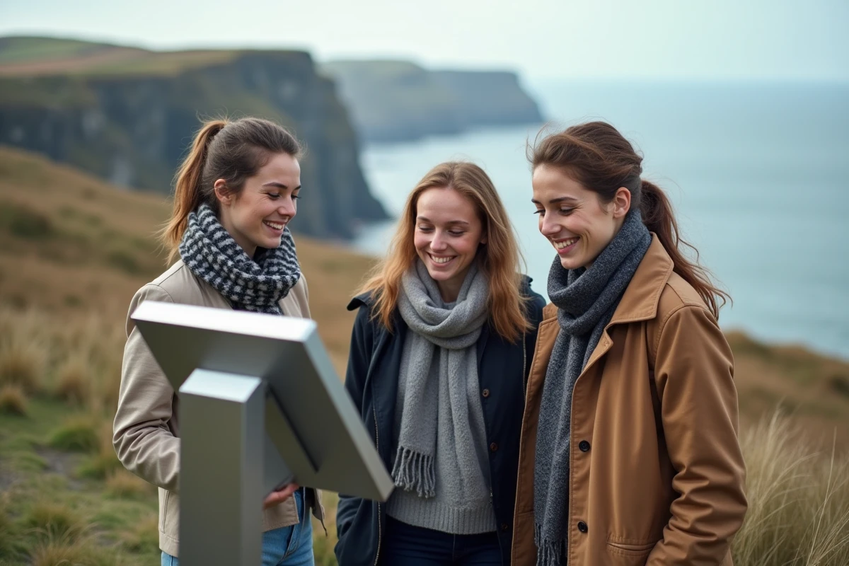 Jeunes autour d une installation d énergie renouvelable